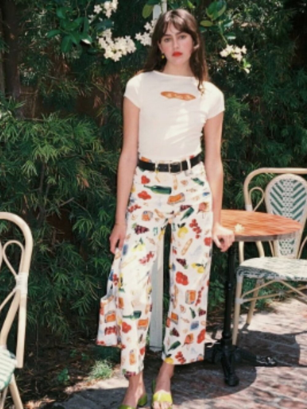 Lisa Says Gah Italian Summer Print Robyn Jeans Pants Trousers Denim Food, Size 2 - Picture 3 of 9